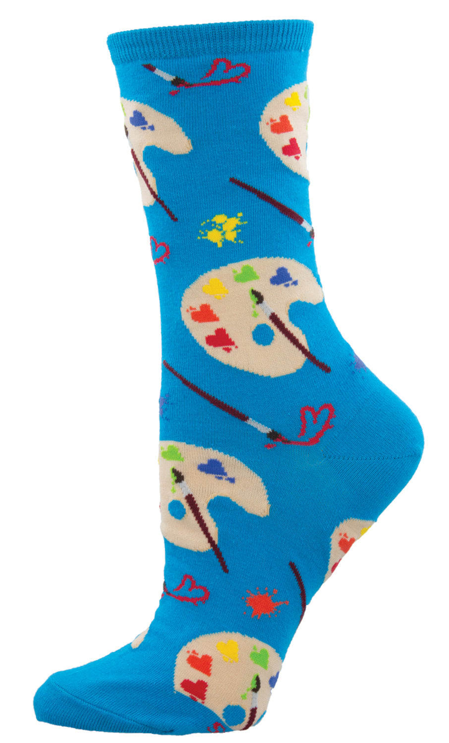 "Lovely Art, Painter's Palette (Blue) Women¡¯s Crew Socks"