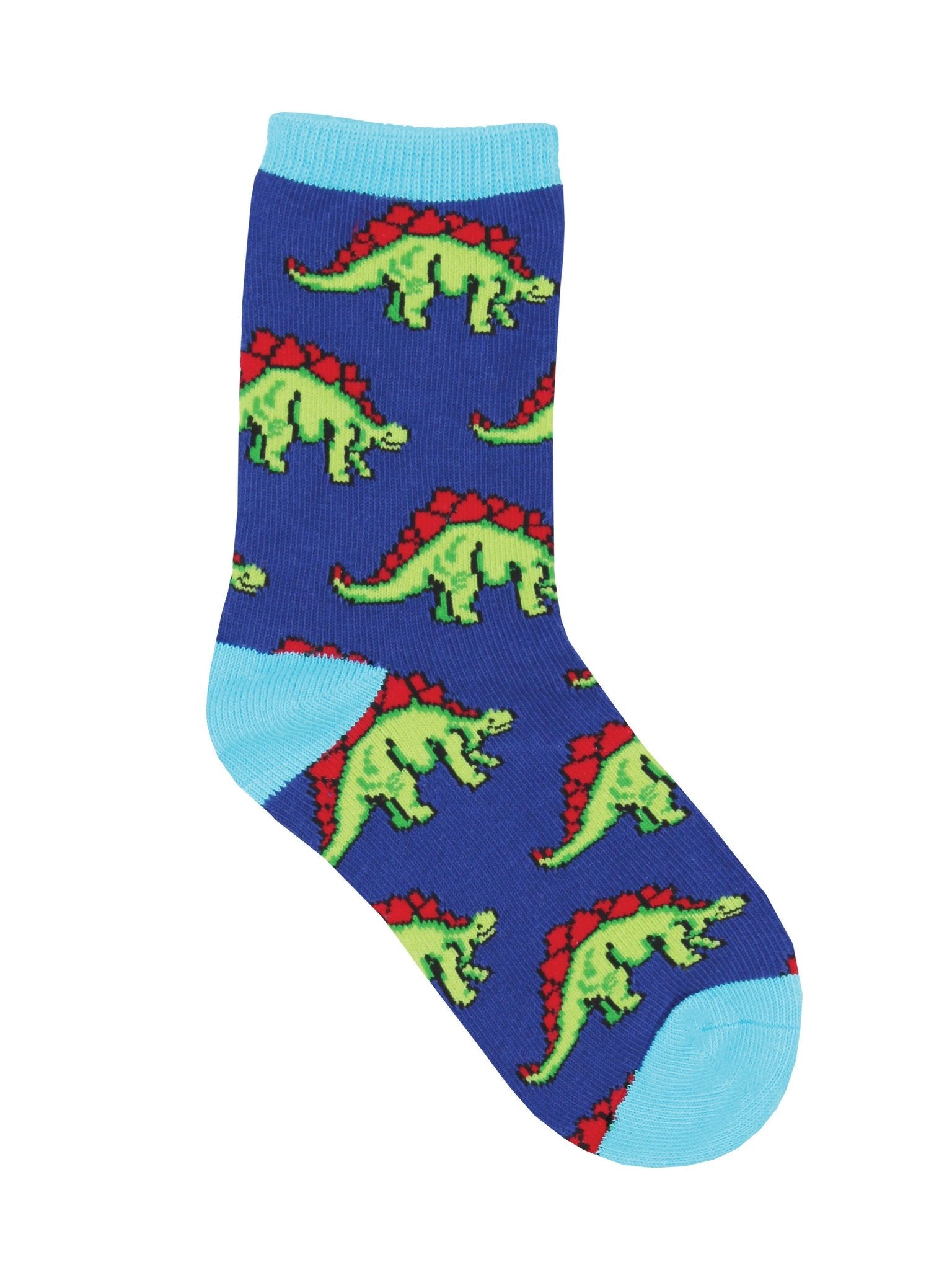 Stompy Stego Stegosaurus Kids' Crew Socks (Age 4-7)