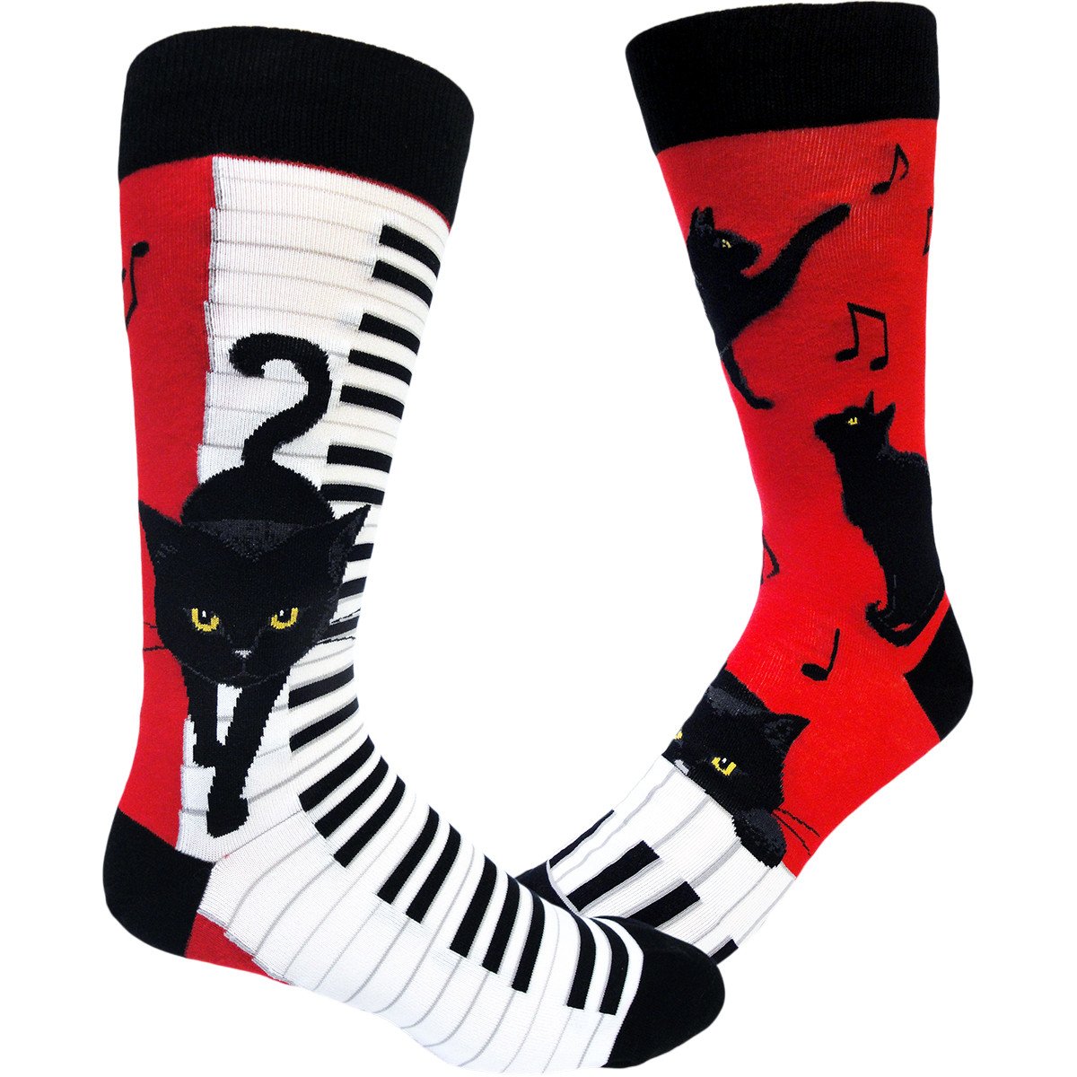 Piano Cat Men's Crew Sock