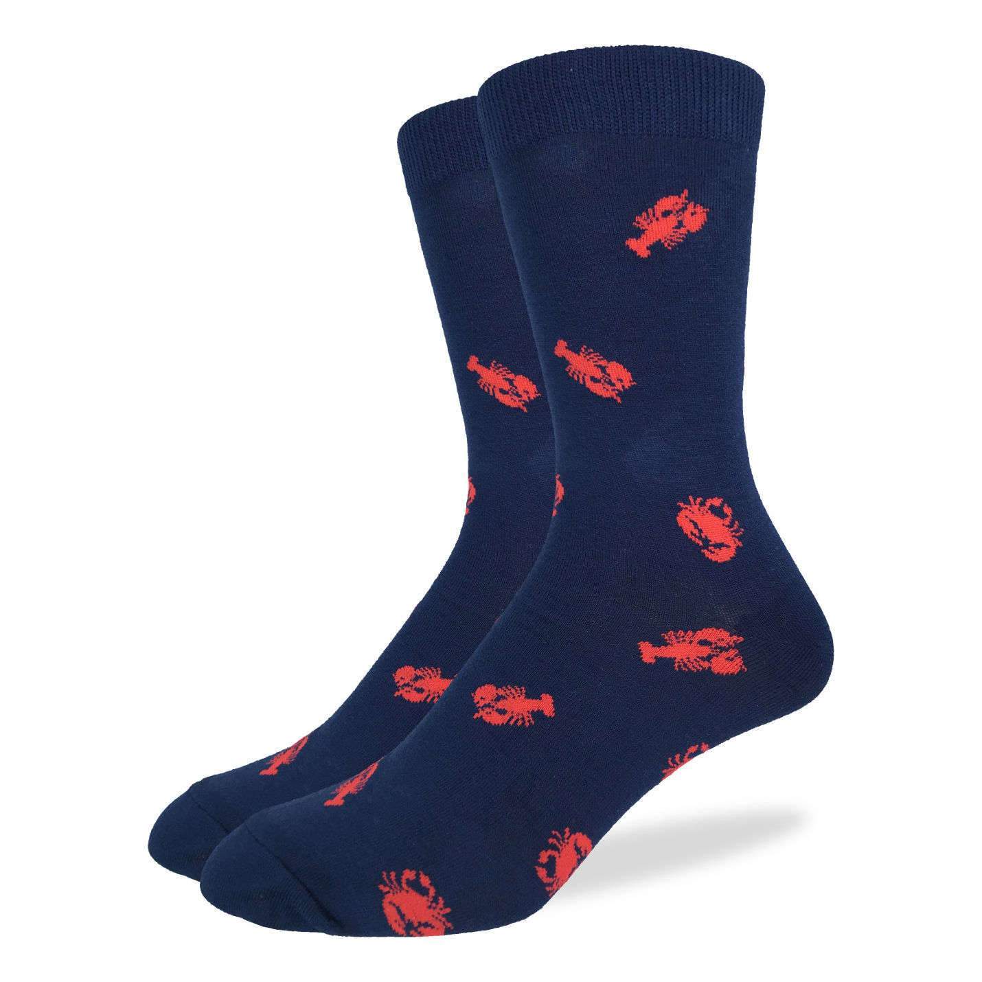 "Red Seafood, Lobster and Crab Crew Men's Crew sock (7-12)"