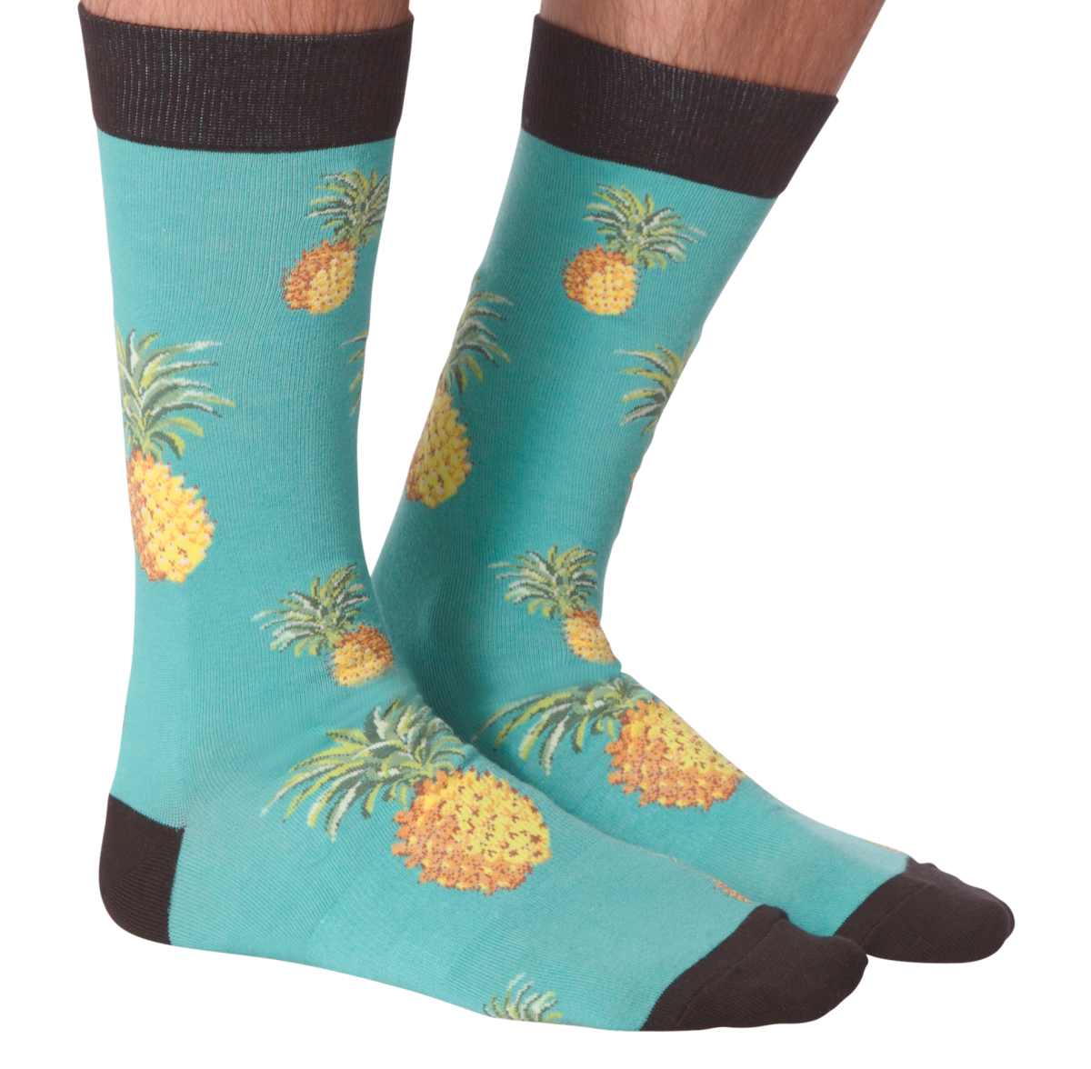 Pineapples (Turquoise) Men's Crew Socks