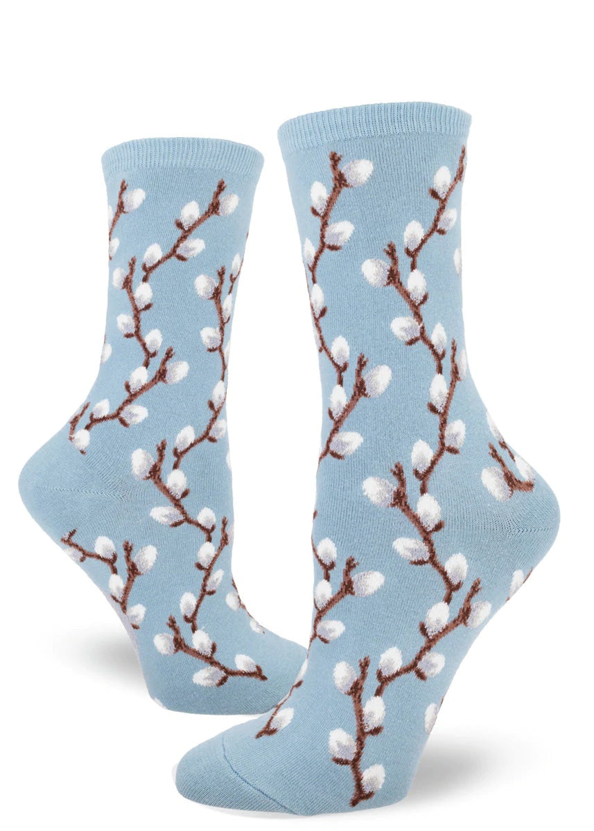Pussy Willows (Slate Blue) Women's Crew