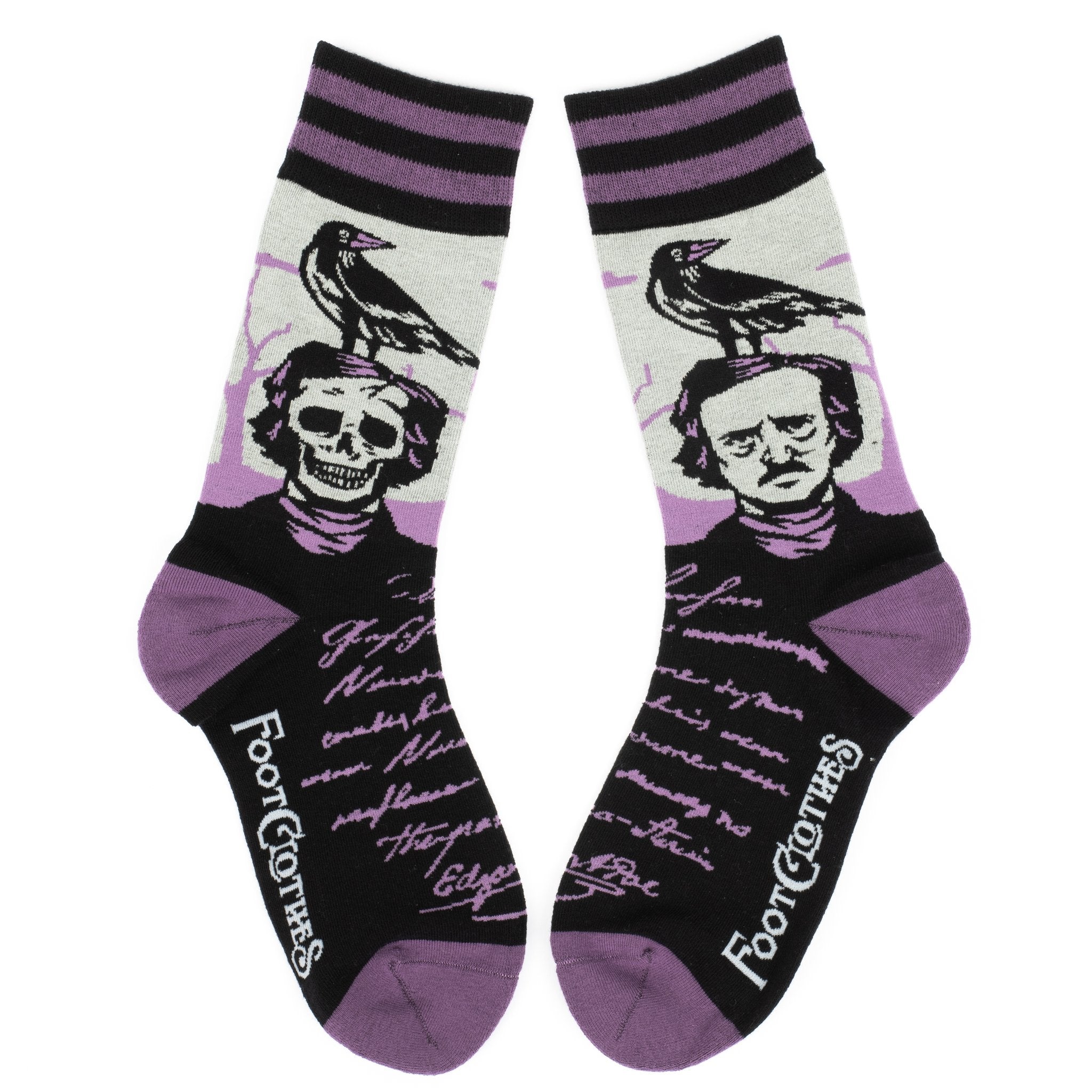 "Poe Raven, Dead Live Unisex Crew Socks"