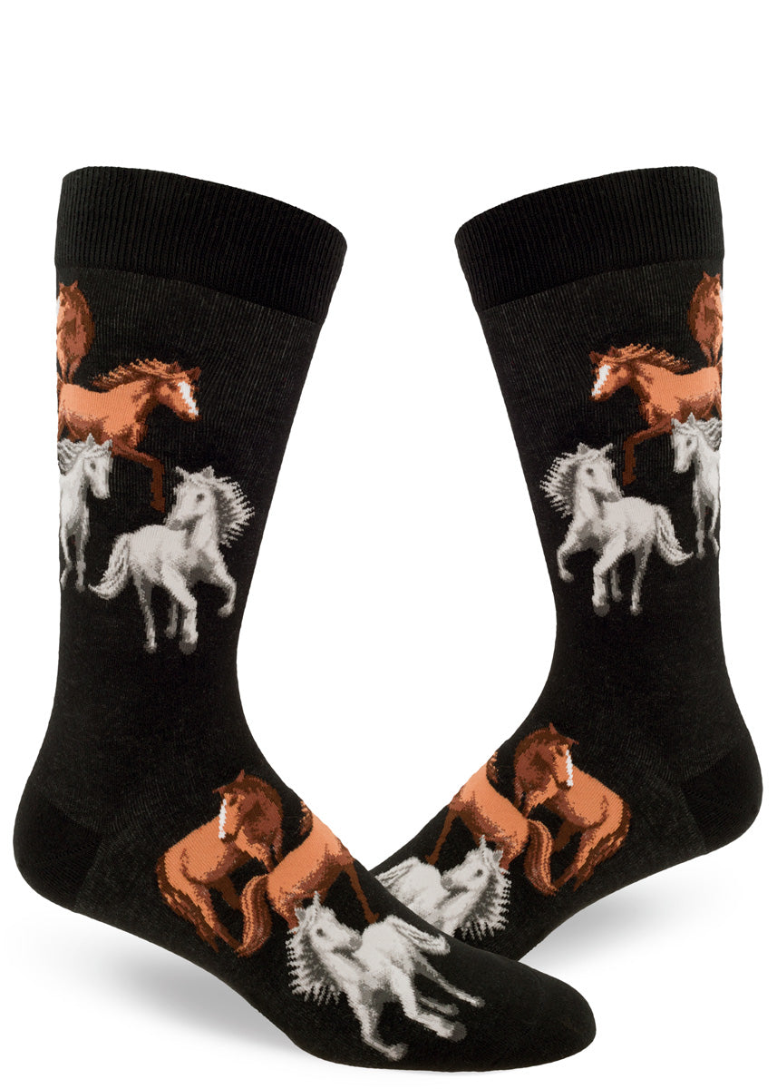 Majestic Horses Men's Crew Sock