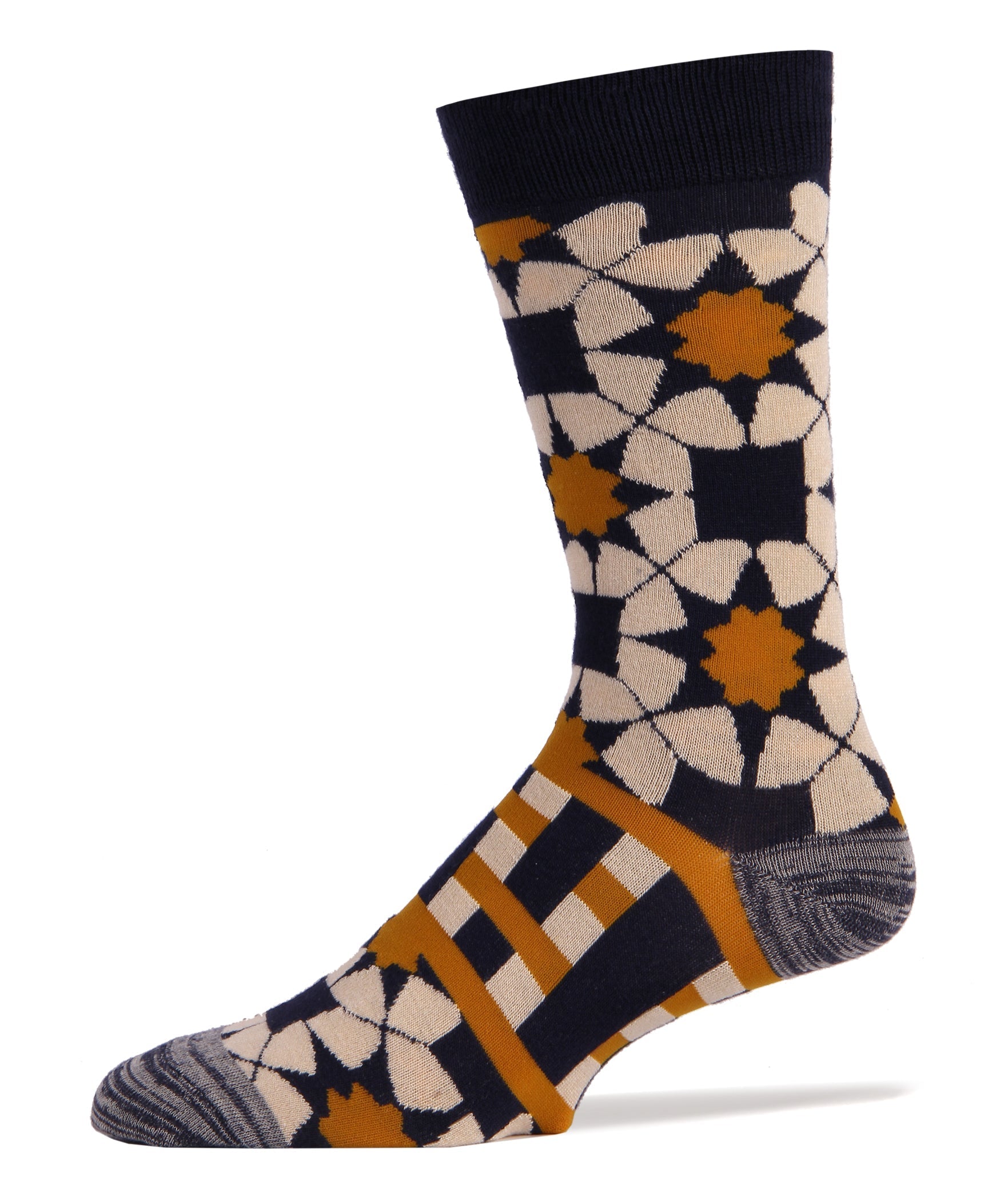 "The Zodiac, Geometric Men's Bamboo Crew Sock"