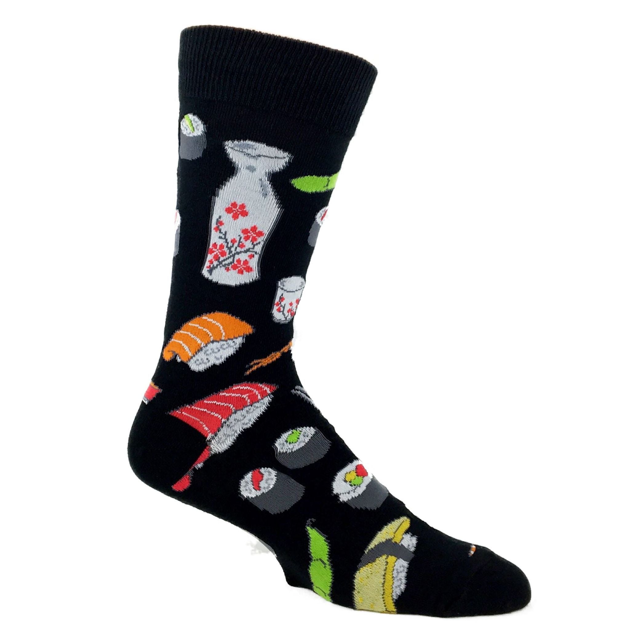 Sushi (Black) Men's Crew Socks