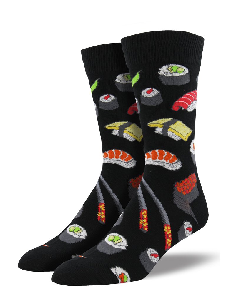Sushi (Black) Men's Crew Socks