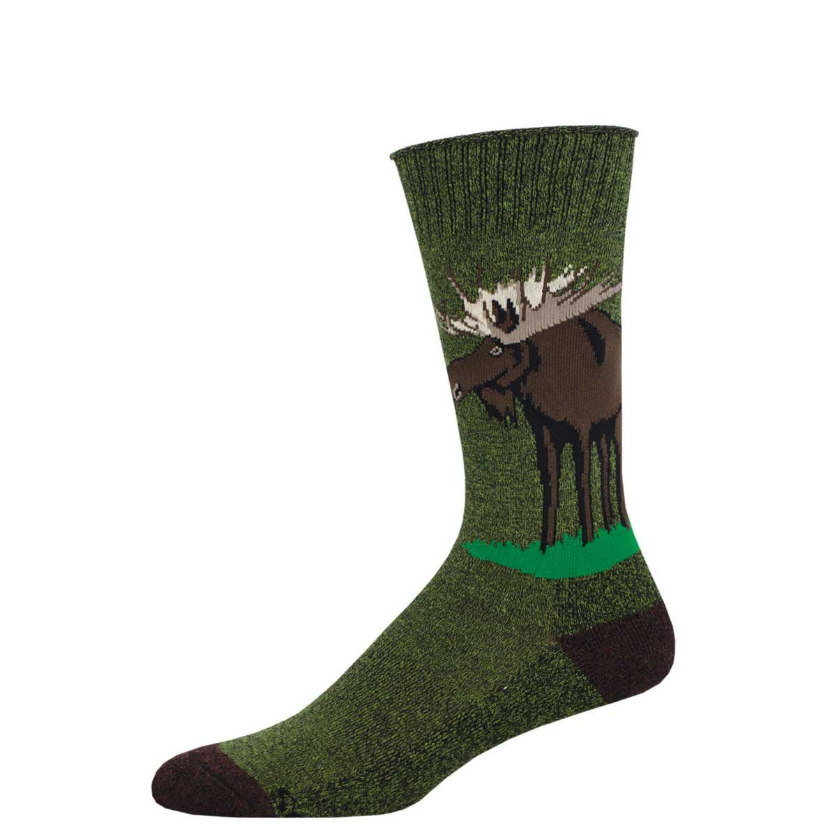 "Outlands Made In The USA, Mighty Moose (Green) Unisex S/M Boot Sock"