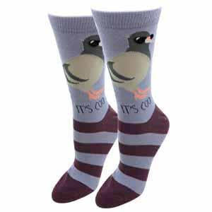 "Pigeon, It's Coo Women's Crew Socks"