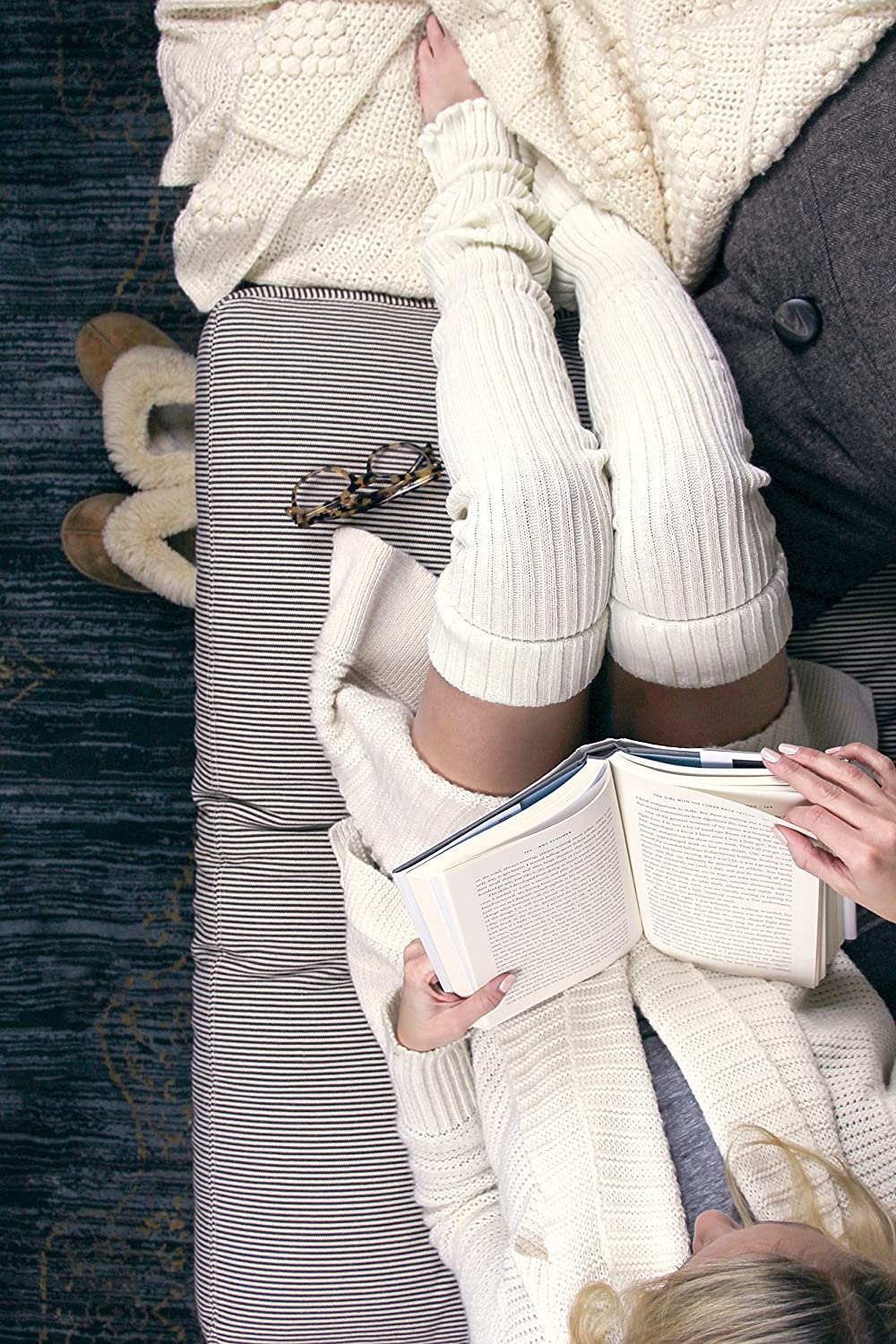 "39"" (Ivory) Super long Leg Warmers"