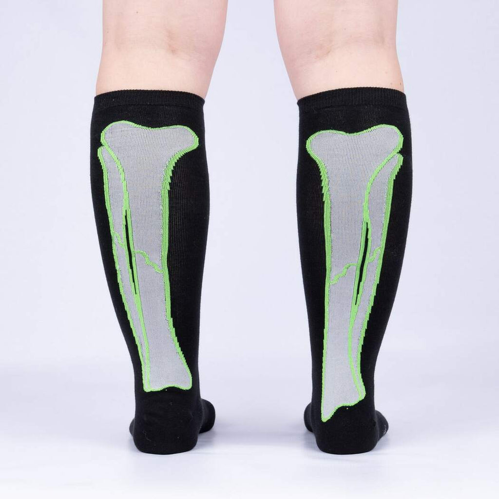 "It's Going Tibia A Good Day, Glow In The Dark Women's Knee Highs"