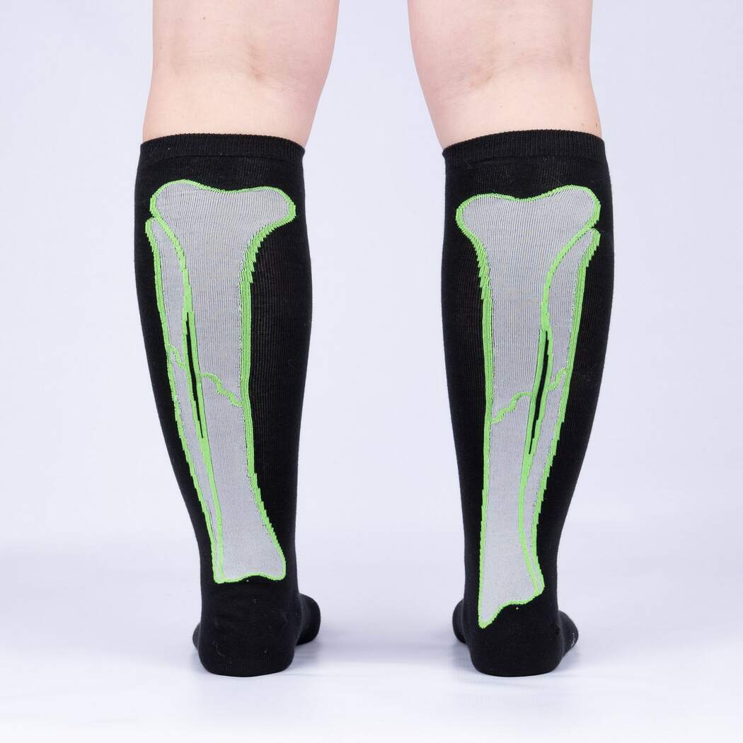 "It's Going Tibia A Good Day, Glow In The Dark Women's Knee Highs"