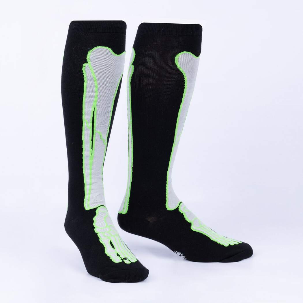 "It's Going Tibia A Good Day, Glow In The Dark Women's Knee Highs"