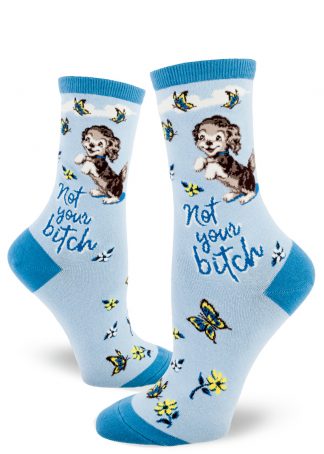 Not Your B*tch Puppy Dog Women's Crew Socks