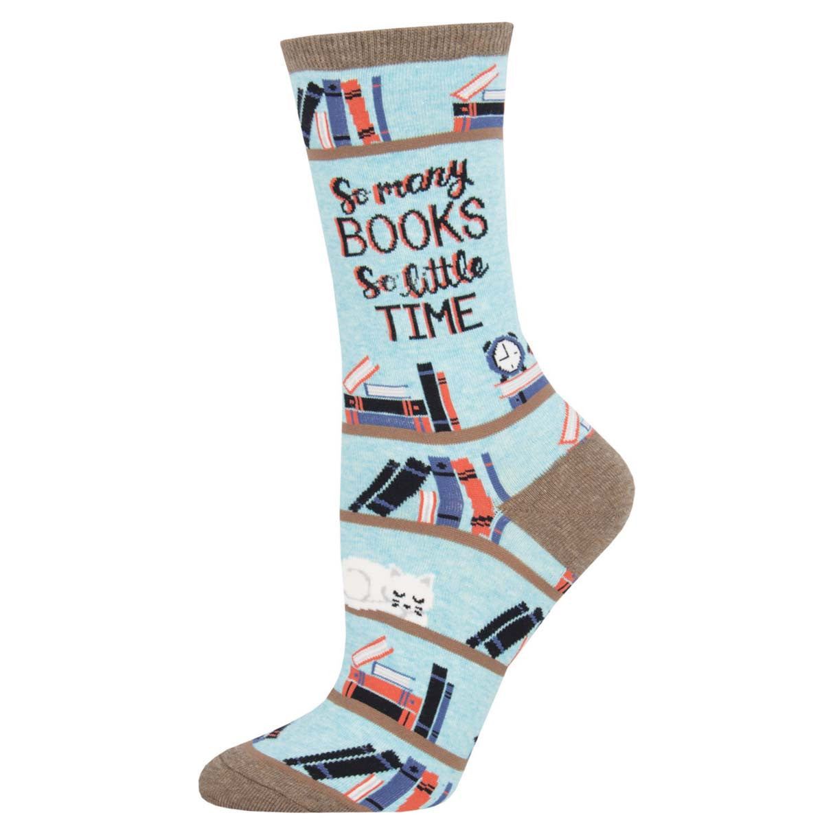So Many Books...So Little Time (Blue Heather) Women¡¯s Crew Socks