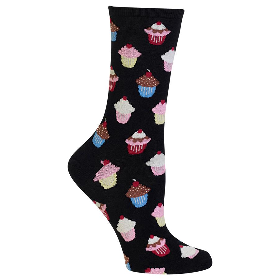 Cupcakes (Black) Women's Crew Socks