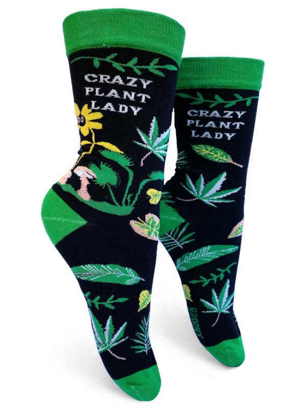 "Crazy Plant Lady, Weed Women's Crew Socks"