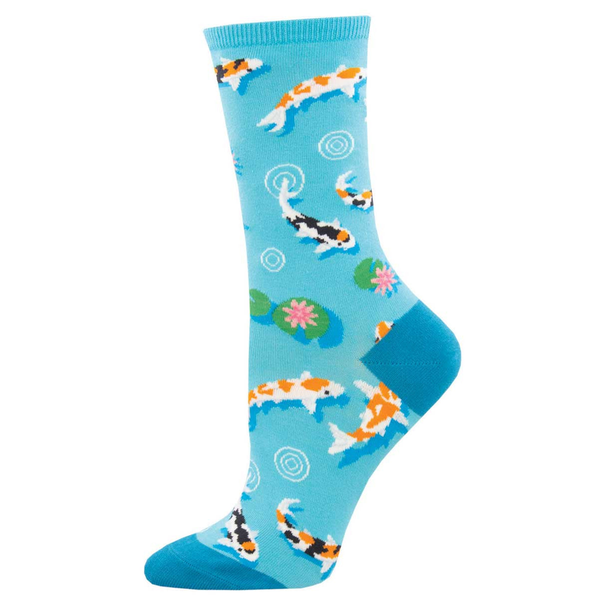 "Every Now and Zen, Koi Fish (Blue) Women's Crew Socks"