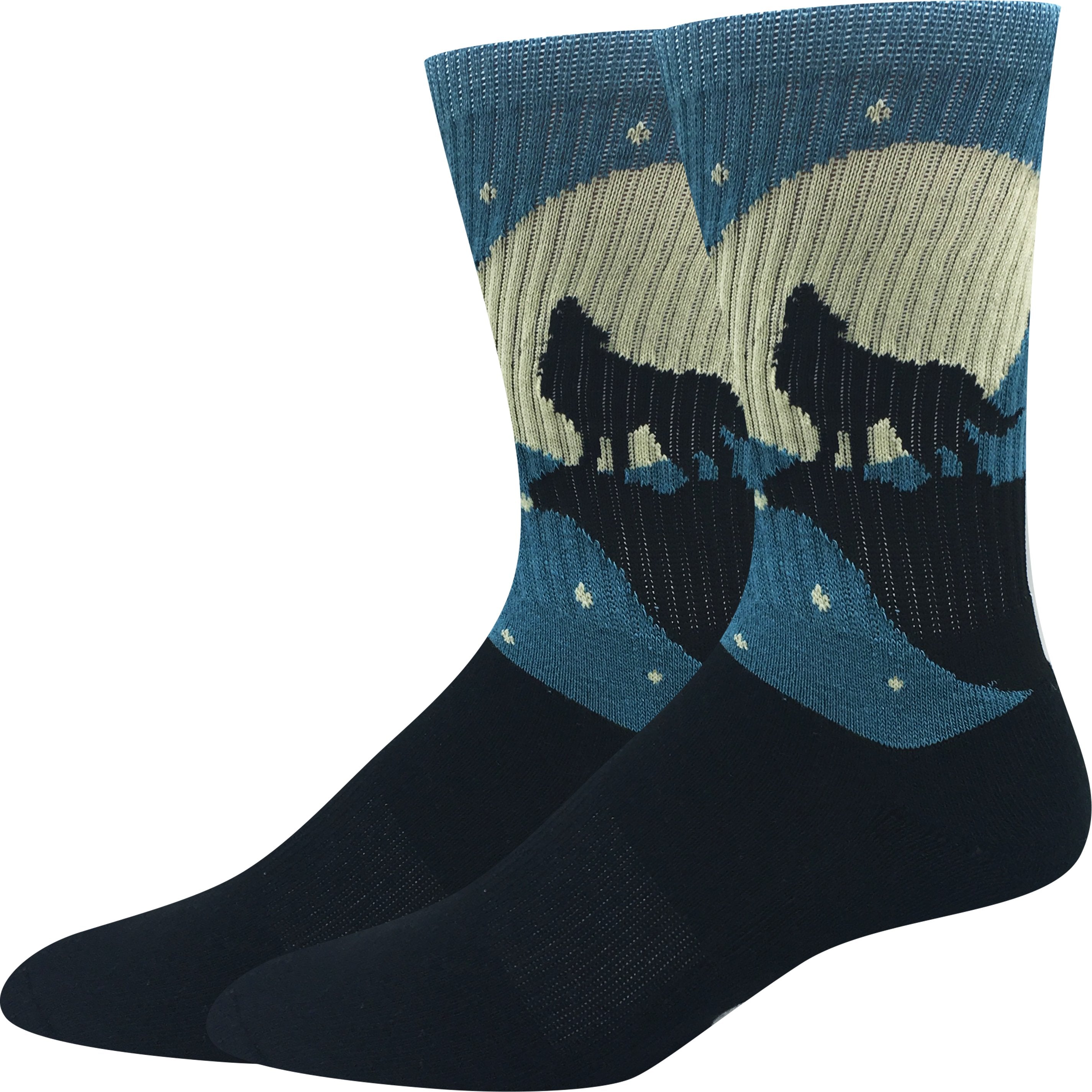 Bigfoot Wolf Howl Active Men's Crew Socks